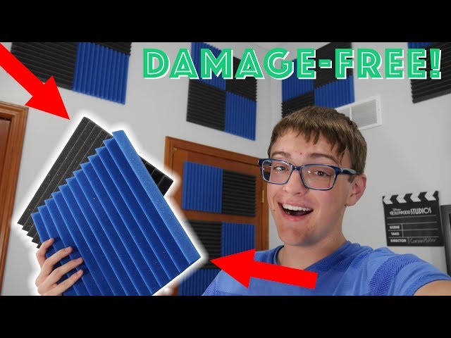Installing Acoustic Foam WITHOUT DAMAGING YOUR WALLS! || HOW-TO