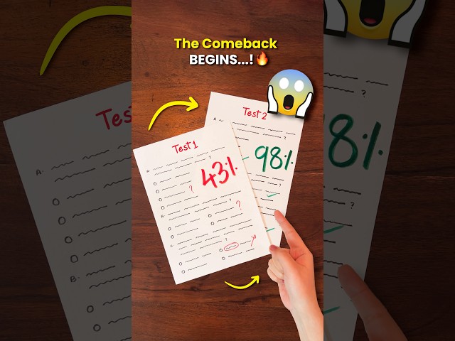 2026: Make Your Greatest Academic Comeback🔥 #exam #study #studytips #topper #fundatube