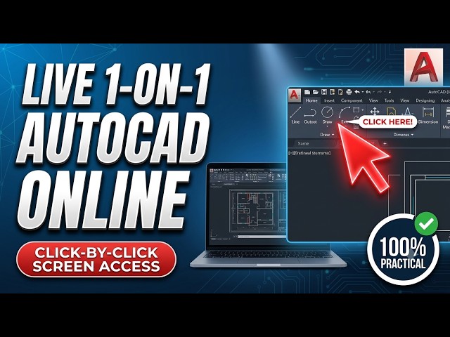 How We Teach AutoCAD Online | Live 1-on-1 Interactive Screen-Access Training! #XPERTSCADD