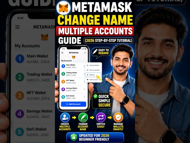 How To Change Name of MetaMask Multiple Accounts Guide (2026 Step-By-Step Tutorial)