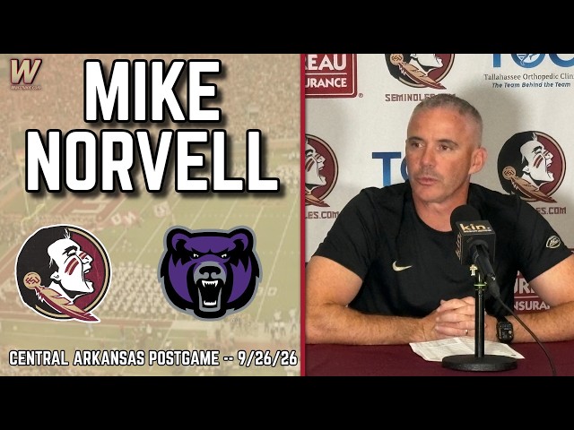 Mike Norvell FSU Central Arkansas Postgame 9-26-26 | FSU Football | Warchant TV