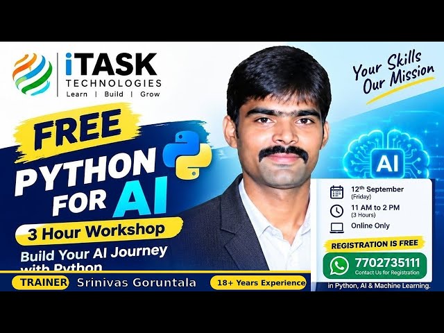 Free Python for AI Workshop | Build Real AI Project in 3 Hours | Srinivas Gorantla