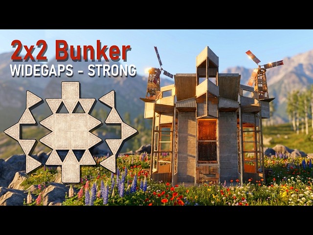 Rust 2x2 BUNKER Base Design - SOLO DUO TRIO