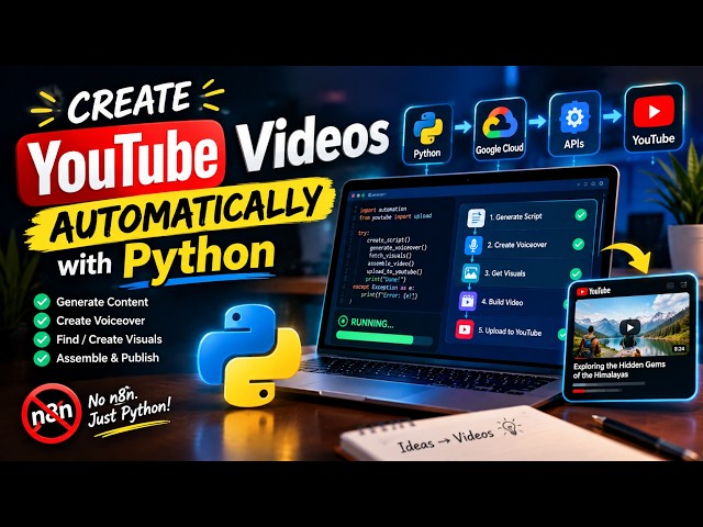 I Automated YouTube Video Creation with Python — No n8n! 🤯