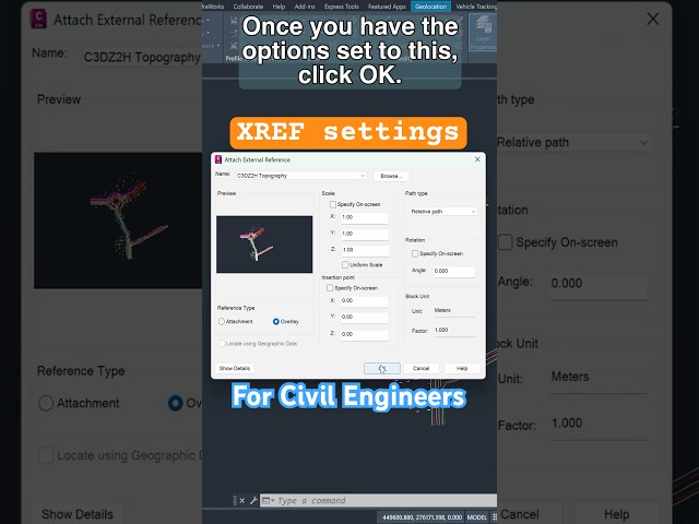 Best XREF Settings for Civil Engineering | Civil 3D Made Easy | 4K Video | Tutorial  #autocad