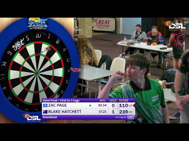 ZAC Page makes his first Semi Final at DSL - Silver Sands Friday night Darts