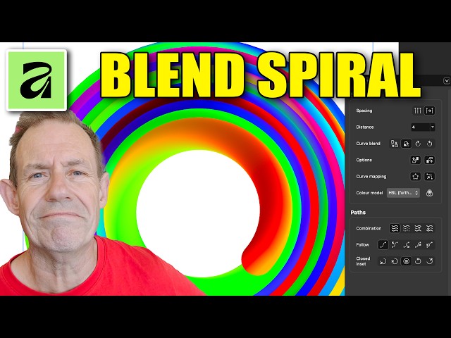 Affinity 3.3 Create Blend Spirals How To Tutorial | NEW Blend Tool