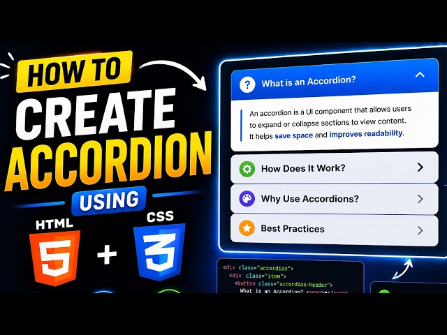 How to make Accordion Design Using HTML and CSS