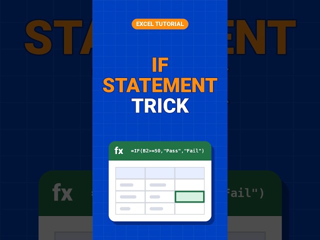 IF Statements in Excel: Step by Step Beginner Guide | Siddam Bharat