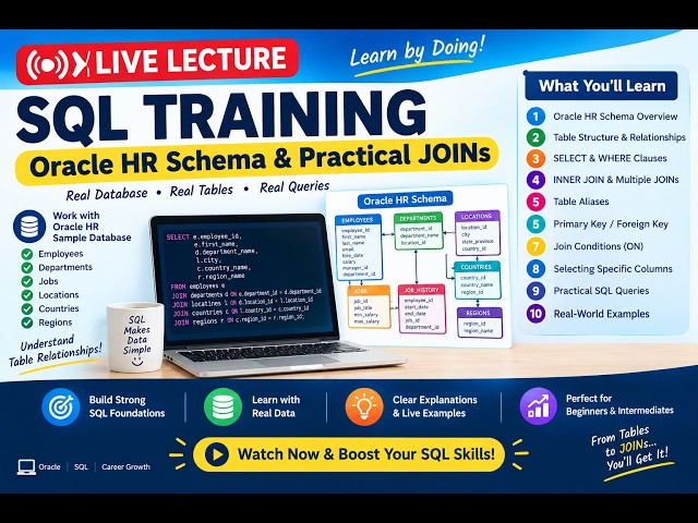 SQL – HR Schema : Multi-Table JOINs and Relationship Queries