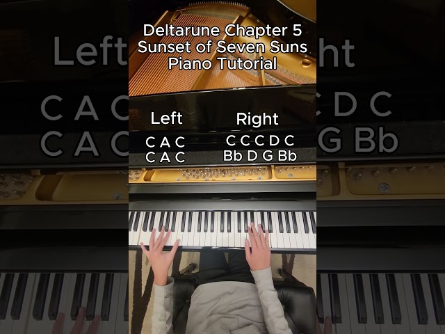 This 20-Second Deltarune Chapter 5 Piano Intro Hits Different 🌅 | Sunset of Seven Suns Tutorial