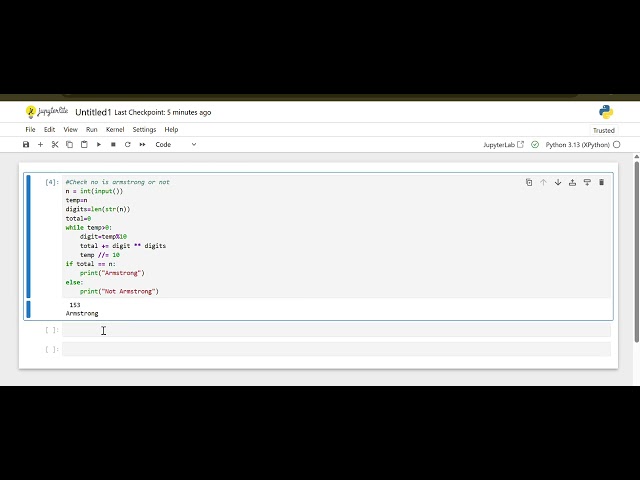 Armstrong Number Program in 1 Minute| Simple & Short Coding Tutorial How to Check Armstrong Number