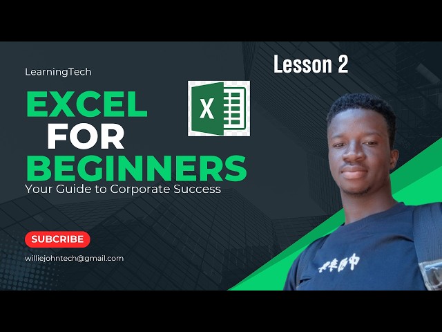 Microsoft Excel for Beginners |  Data Entry, Cell formatting & AutoFill - Lesson 2