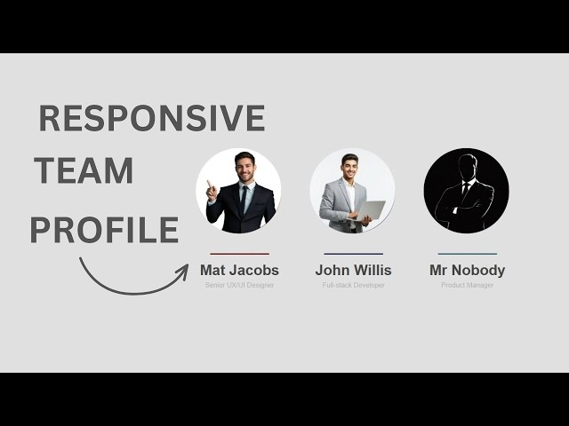Build a Responsive Team Profile Website with HTML & CSS