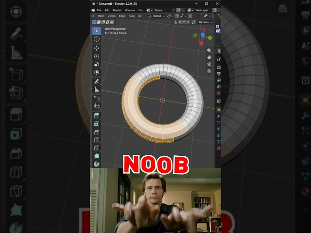 Blender Noob vs PRO: Mark Seam Like a Pro! 🔥 Quick & Easy #blender #3d #tutorial #trending