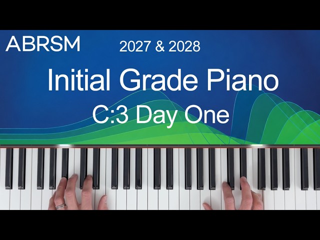 Day One / ABRSM Initial Grade Piano 2027 & 2028, C:3 / Synthesia Piano tutorial + Slow Version