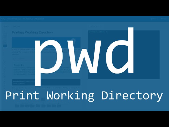 The Linux Command Tutorial: The pwd Command