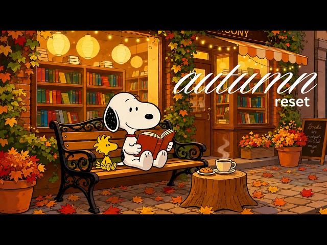 Autumn Reset with Snoopy 🍂 Jazz Playlist for Coffee, Study & Peaceful Relaxation