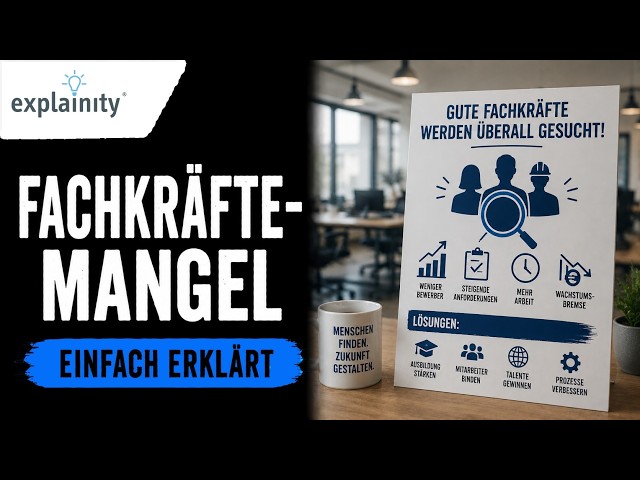 Skilled worker shortage explained simply (explainity® explainer video)
