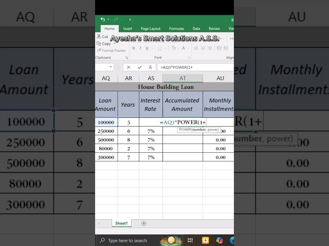 Excel | Formula | Power | Excel Formula | #excel