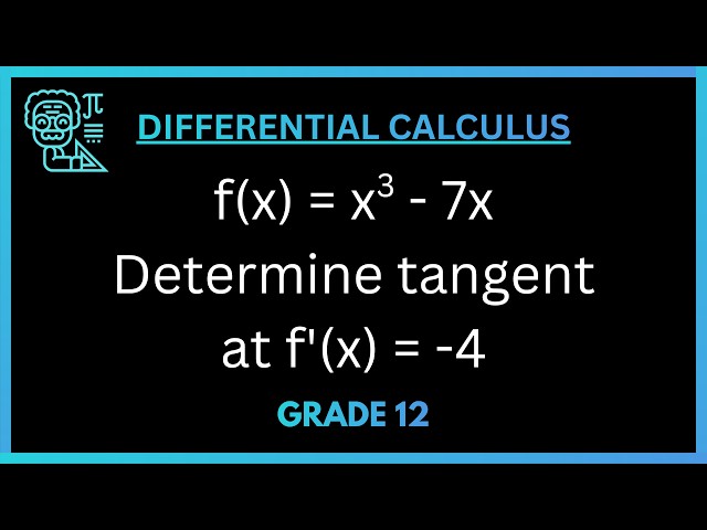 How to Find a Tangent Equation Using Differentiation | Grade 12