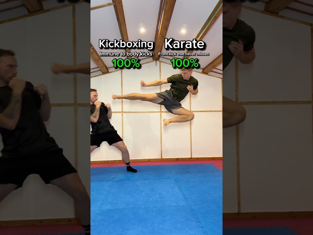 Kickboxing vs Karate with power upsā¦