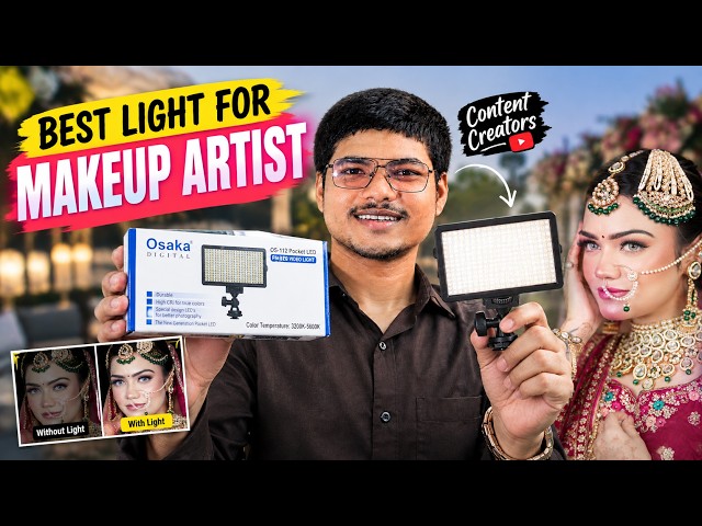 🔥 Best Light For Makeup Artist 💄 & Content Creators |Osaka Light OS-LED-308 Pocket LED Slim