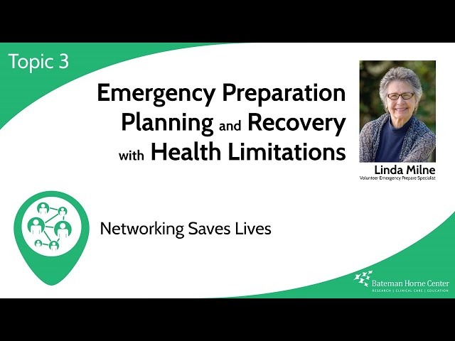 Topic 3: Networking Saves Lives