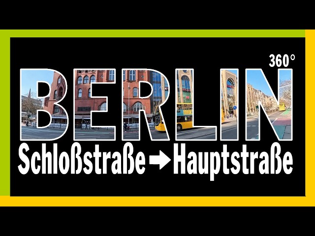 Die Schloßstraße Rathaus Steglitz über dem Innsbrucker Platz bis zur Hauptstrasse Berlin-Schöneberg