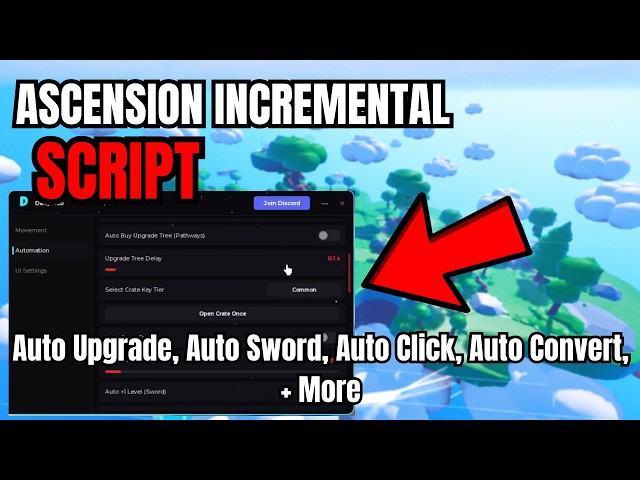 [ NEW ] Roblox Ascension Incremental OP Script | Auto Ascend, Auto Crate, Auto Rune, + Much More