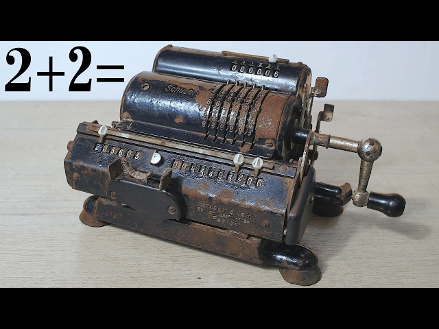 RESTORATION of a very old rusty ARITHMOMETER "Schubert" built in 1950