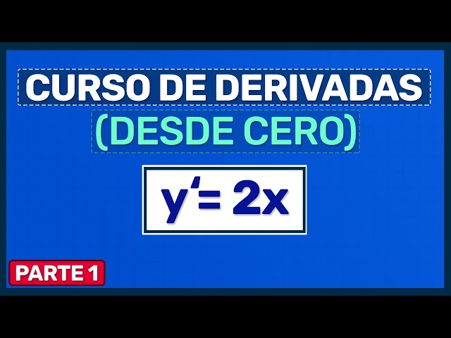 DERIVADAS DESDE CERO Parte 1 (Curso de DERIVADAS Desde Cero)