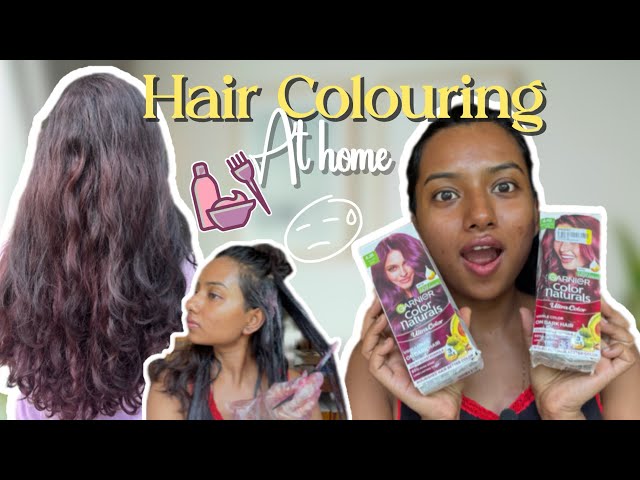 I did my hair colouring at home #haircolor #garnierhaircolor 