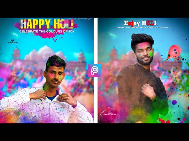 Holi Photo Editing || PicsArt Holi Photo Editing || Holi 2022 Photo Editing ||#Rajaneditz #Holieditz