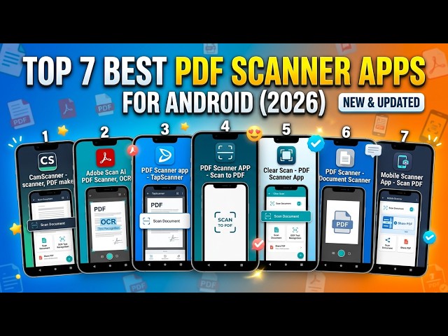 Top 7 Best Pdf Scanner Apps for Android (2026) | OCR, AI Scan & PDF Editor!