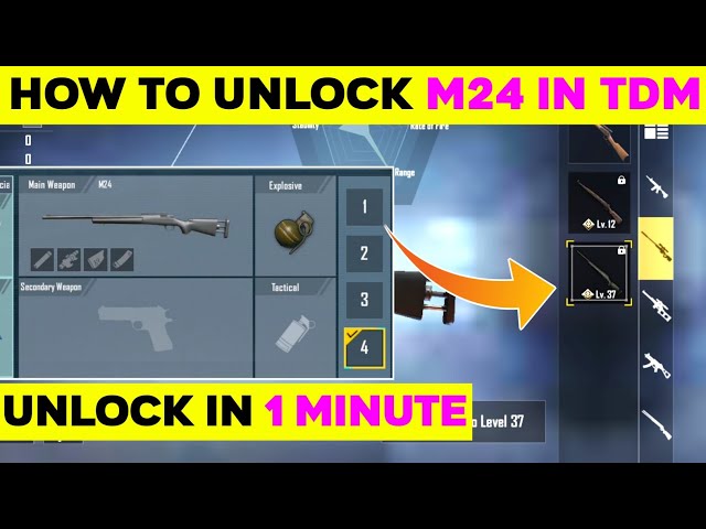 How To Unlock M24 Groza TDM In BGMI | How To Unlock M24 In BGMI | How To Unlock M24