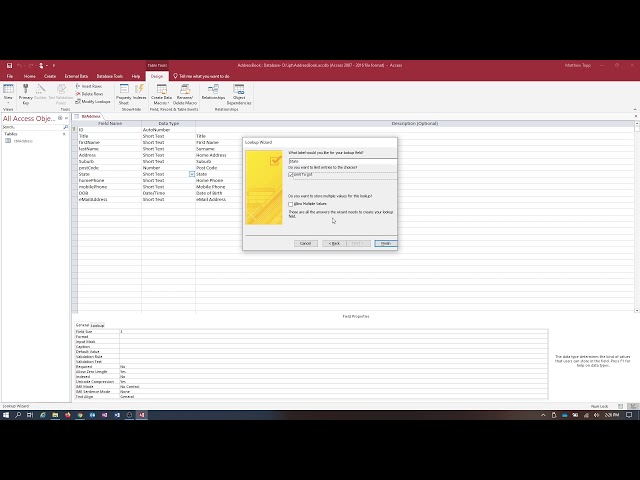 6 Adding fields to a completed table