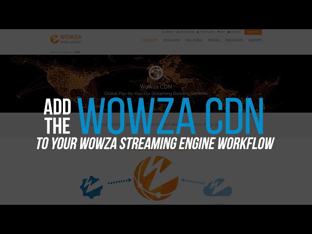 Add the Wowza CDN to Your Wowza Streaming Engine Workflow