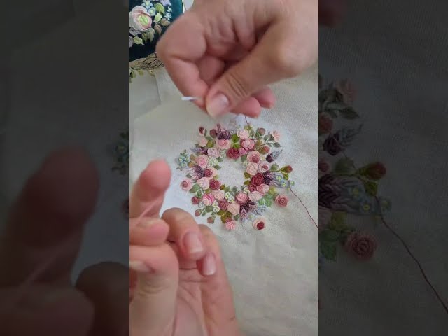 Embroidering 3D Roses: Bullion Stitch Technique Tutorial