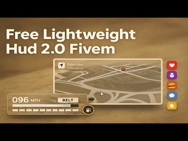 Free Modern Lightweight HUD 2.0 script Fivem | Heavily Inspired Lightweight Hud