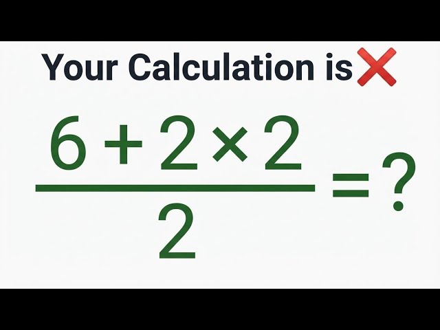 (6+2×2)/2= ❓ / Most people get this math question wrong / PEMDAS rules question  #algebra #maths