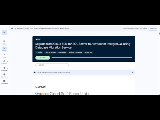 GSP1341: Migrate Cloud SQL for SQL Server to AlloyDB for PostgreSQL | Google Cloud Lab Solution