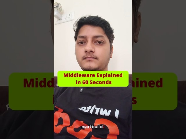 Middleware in .NET Core in 60 Seconds  | .NET Core Interview Question