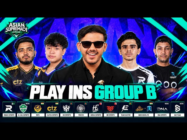 🔴 PLAY INS - ASIAN SUPREMACY LEAGUE | 🇮🇳 OGxELITE vs 🇵🇰 ROG vs 🇳🇵 HORAA vs 🇧🇩 TE vs 🇮🇳 RNTX, CTZ 🏆