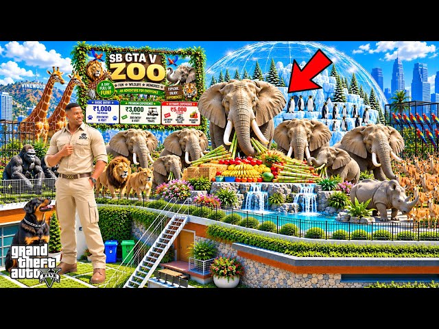Franklin And Shinchan Turned His House Into ZOO & Bring Come ELEPHANT & Animals IN Zoo in GTA V