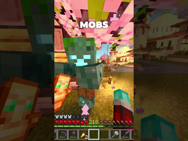 this Minecraft mob is secretly friendly?  #minecraft #minecraftshort