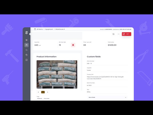 Managing Construction Inventory in Sortly