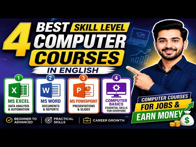 4 Best Computer Courses to Learn in 2026 | Skills for Jobs & Earn Money  Computer Courses in English