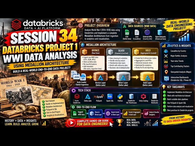 Databricks Session 34 : Projects-1 WWI Data Engineering with Medallion Architecture