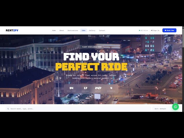 Rentify — Full Stack Vehicle Rental System | PayHere Payment + Spring Boot + JWT + Email | Live Demo